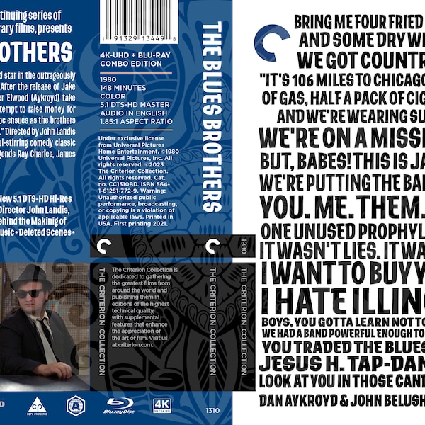 The Blues Brothers (Fake Criterion Cover)