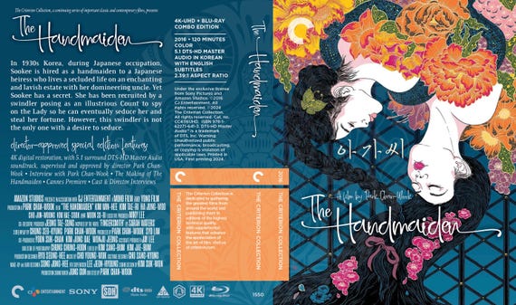 The Handmaiden (fake Criterion Cover) - Etsy