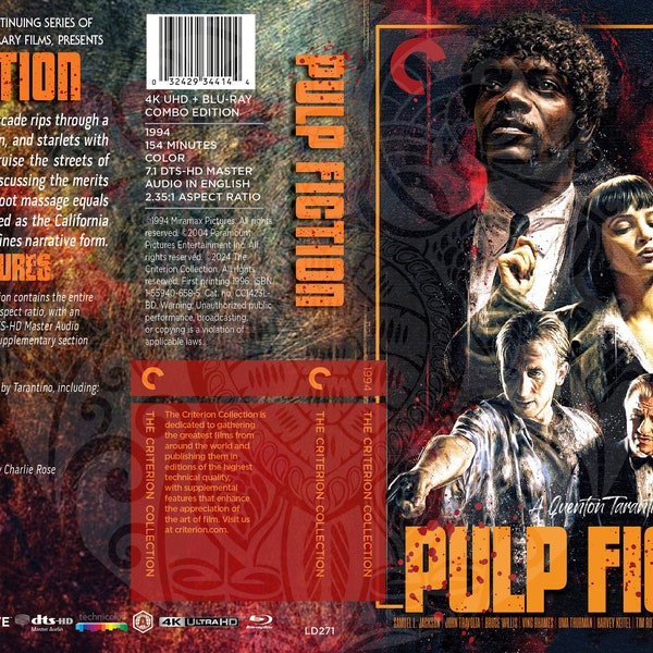 Pulp Fiction (Fake Criterion Cover for The CC Laserdisc Collection)