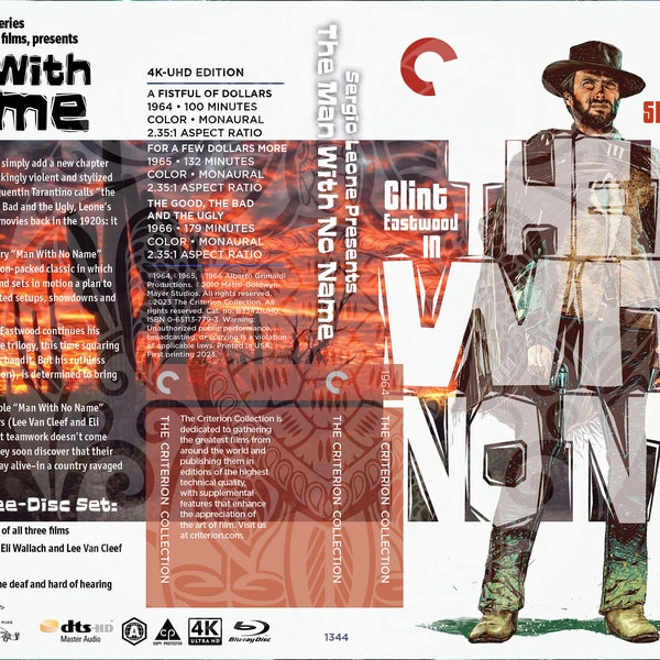 The Man With No Name Trilogy (Fake Criterion Cover)