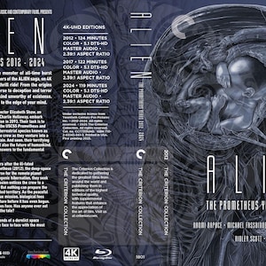 Alien Trilogy Version 2 (The Prometheus Years) Criterion Boxset (Fake Criterion Covers)