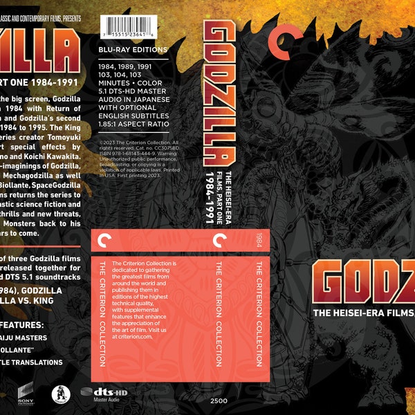 Heisei Era Godzilla Boxset (Fake Criterion Covers)