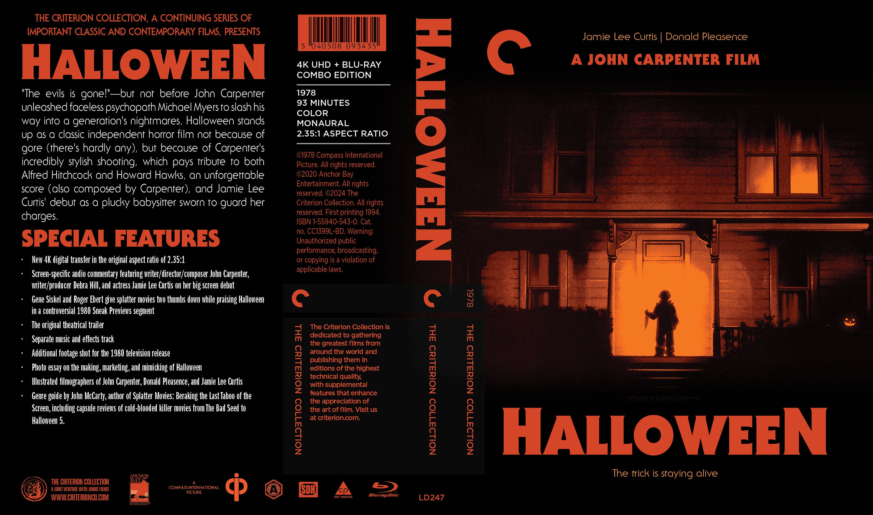 Halloween (fake Criterion Cover for the CC Laserdisc Collection