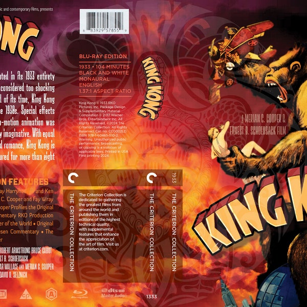 King Kong - 1933 (Fake Criterion Cover)