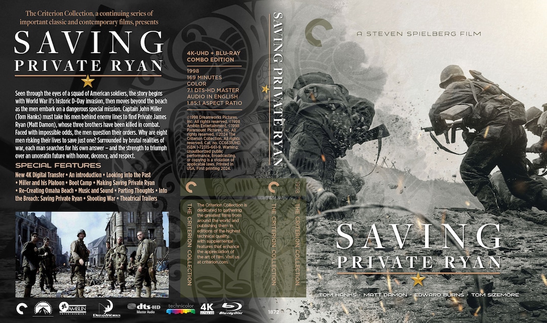 Saving Private Ryan (fake Criterion Cover) - Etsy