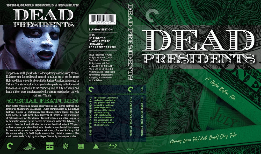 Dead Presidents fake Criterion Cover for the CC Laserdisc Collection Etsy