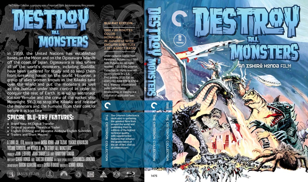 Destroy All Monsters (fake Criterion Cover) - Etsy