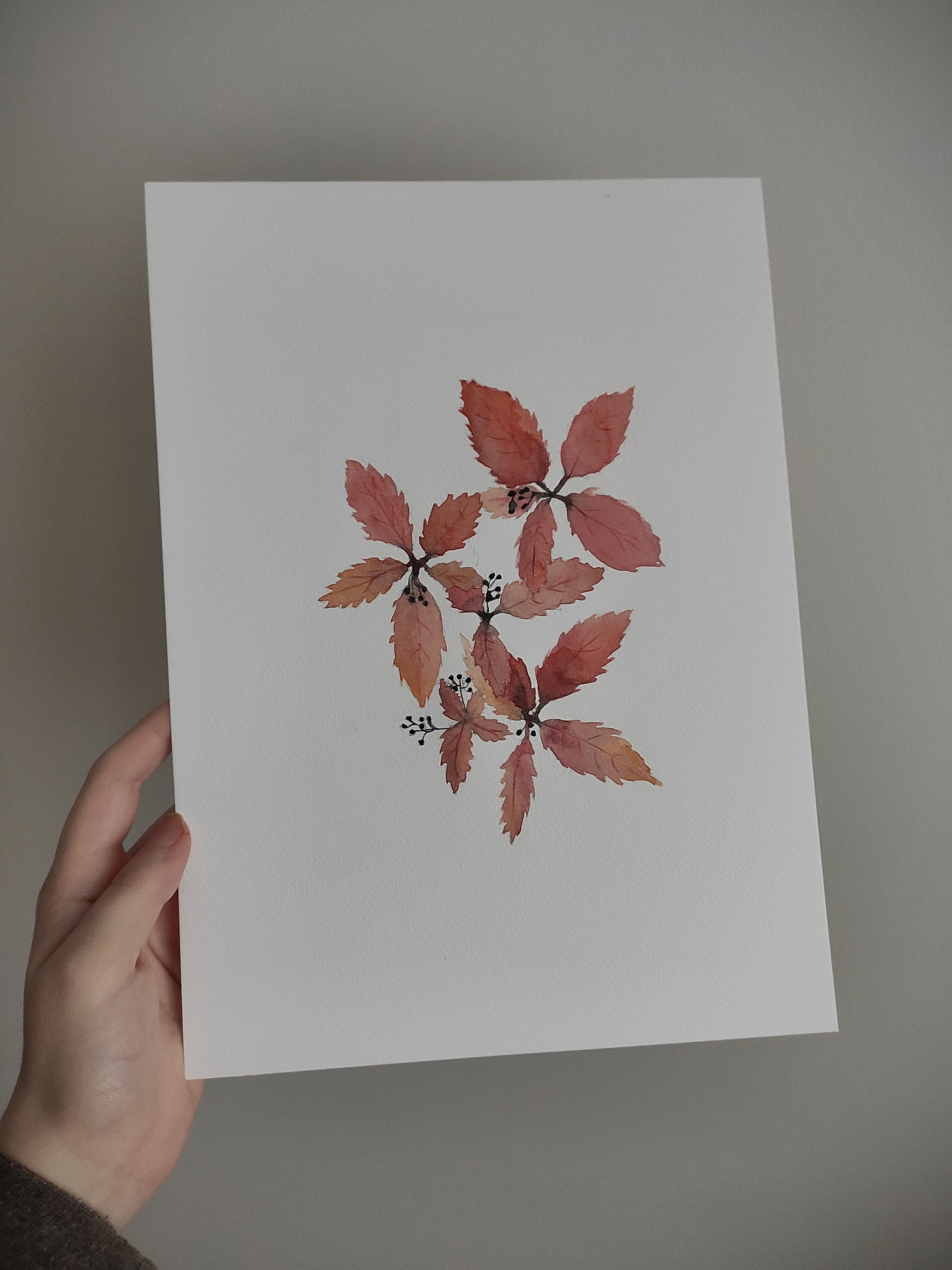 Feuilles d'automne Aquarelle Feuille 300Gsm A4