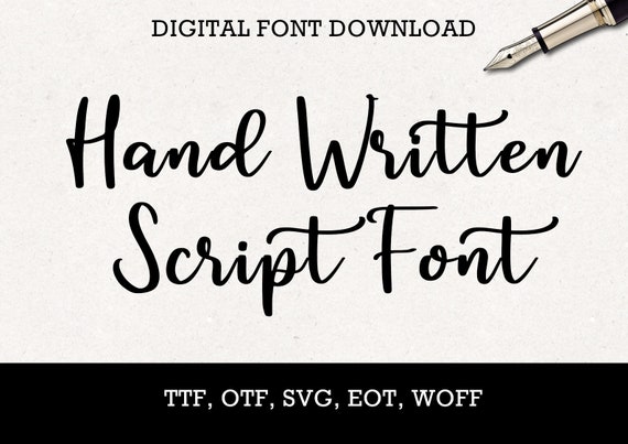 Feather Custom Digital Font For Cricut, Silhouette, Autocad.
