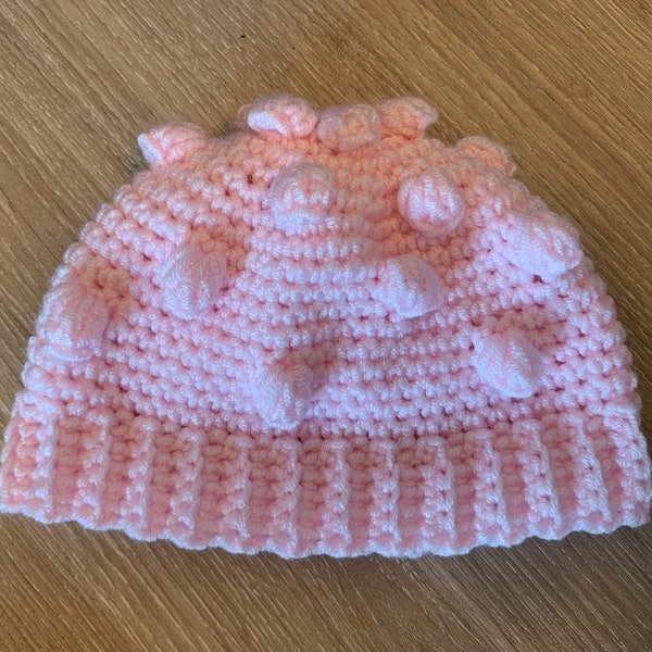 Bonnet layette bébé fait main au crochet naissance à 24 mois