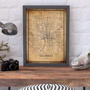Jacksonville Vintage kaart poster, oude kaart van Jacksonville, grunge kaart van Jacksonville, oude decor van Florida, rustieke Jacksonville kaarten afdrukken, canvas