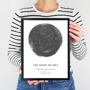 Personalized star map by date, Baby night sky print, Custom star map, baby star map, precise and a perfect anniversary gift