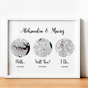 Hello, Will you, I Do, Karte Kunstdruck, Hochzeitsgeschenk, Für Paare Poster, Geschenk für Ihn, Liebe Geschichte Karte, Platzkarte drucken
