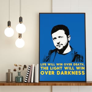 Volodymyr Zelenskyy Poster Stand With Ukraine Poster Zelenskyy Wall Art Print
