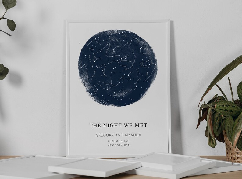 The Day You Were Born Star Map Personalized Star Map by Date Etsy