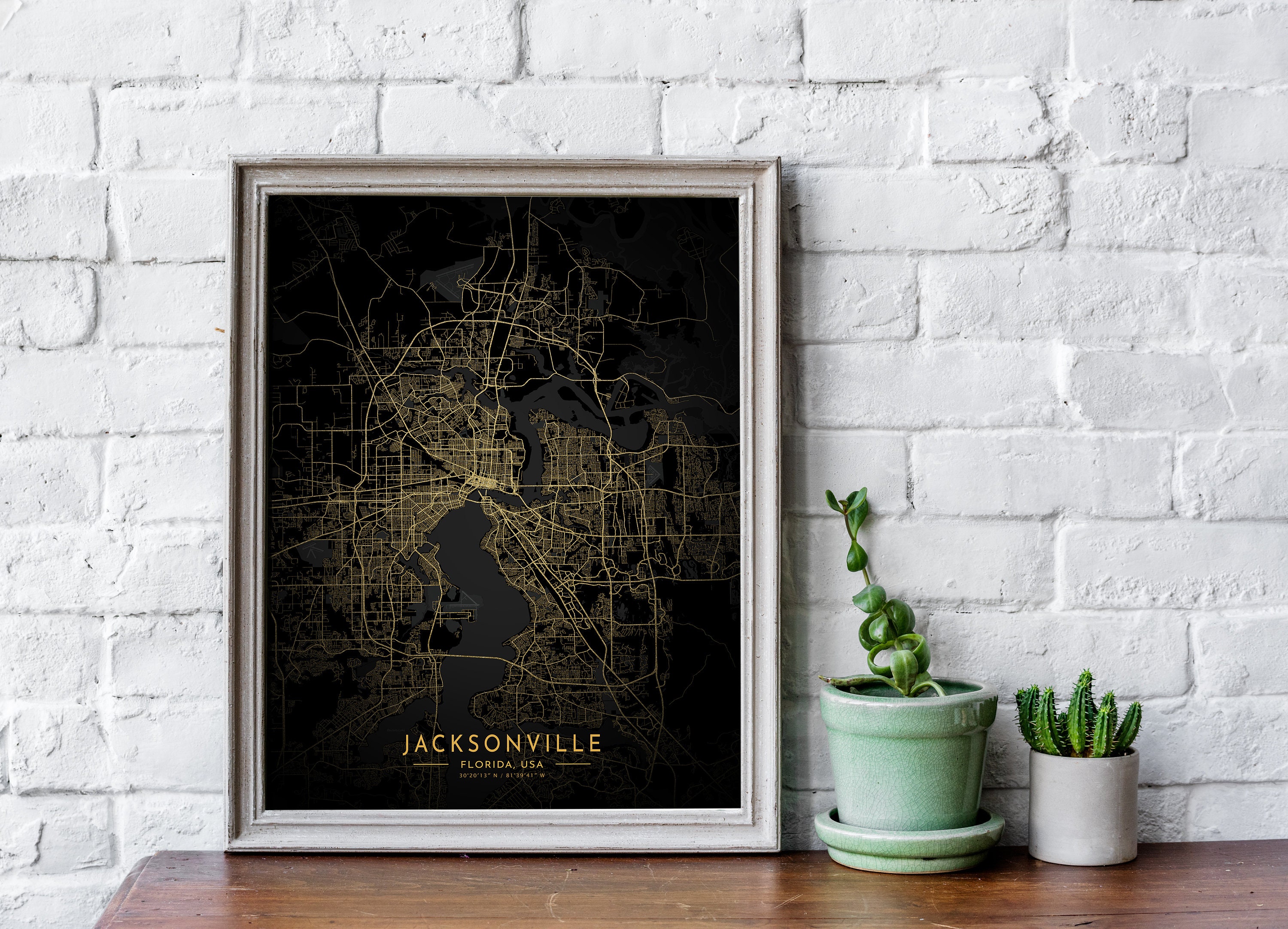 Jacksonville Gold Street Map Art Print, City Map Poster - Etsy
