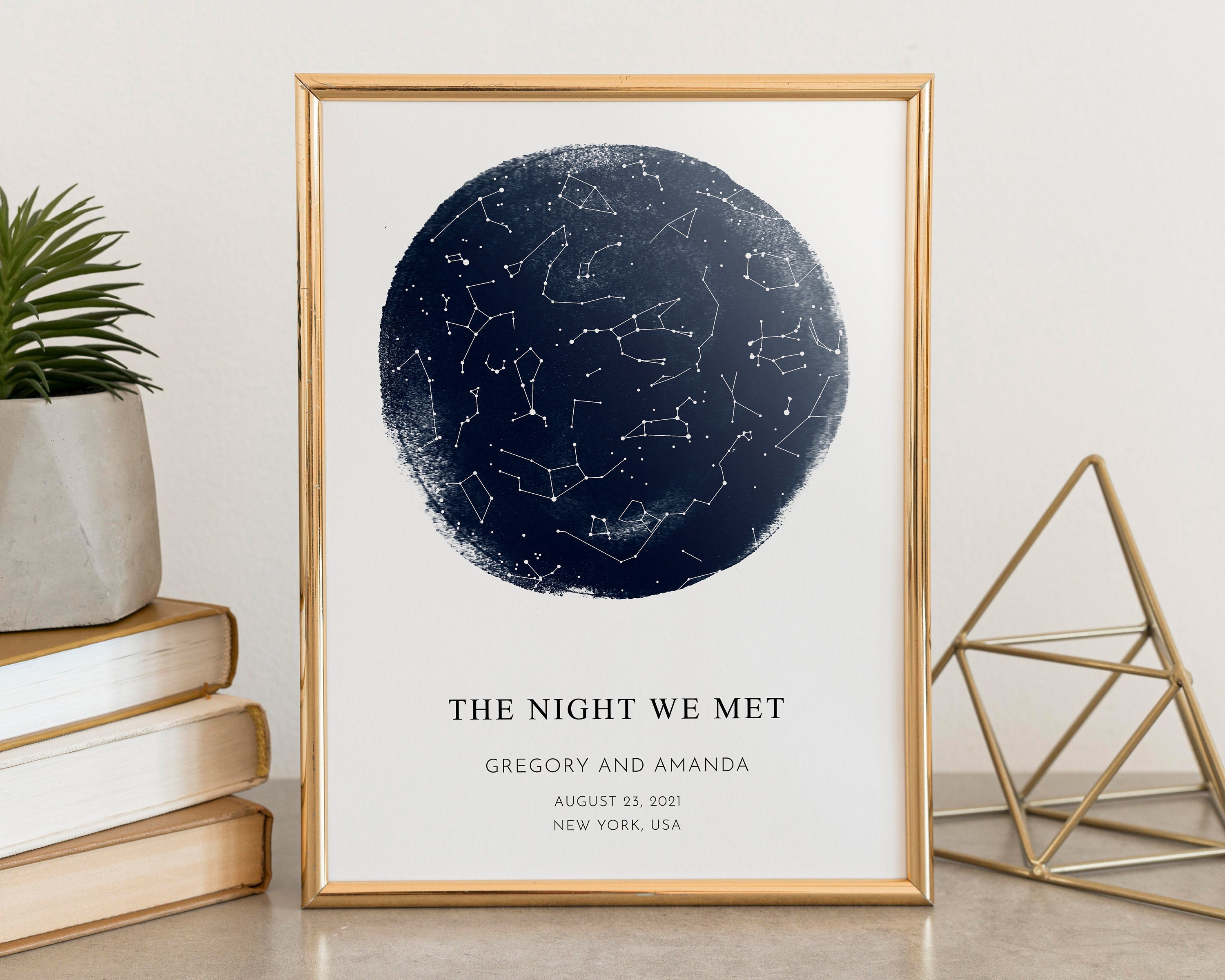 The Day You Were Born Star Map Personalized Star Map by Date Etsy