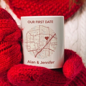 Coffee Mug Where It All Began, Anniversary Gift, Valentines Gift, Location Coffee Cup, Coordinates Personalised Mug, Custom Coffee Mug Gift