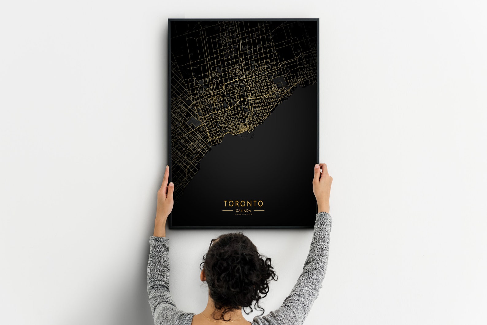 Toronto Map Poster Canada Wall Art Decor Toronto City Map Etsy