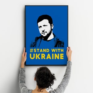Volodymyr Zelenskyy Poster, Stand With Ukraine Poster, Zelenskyy Wall Art Print