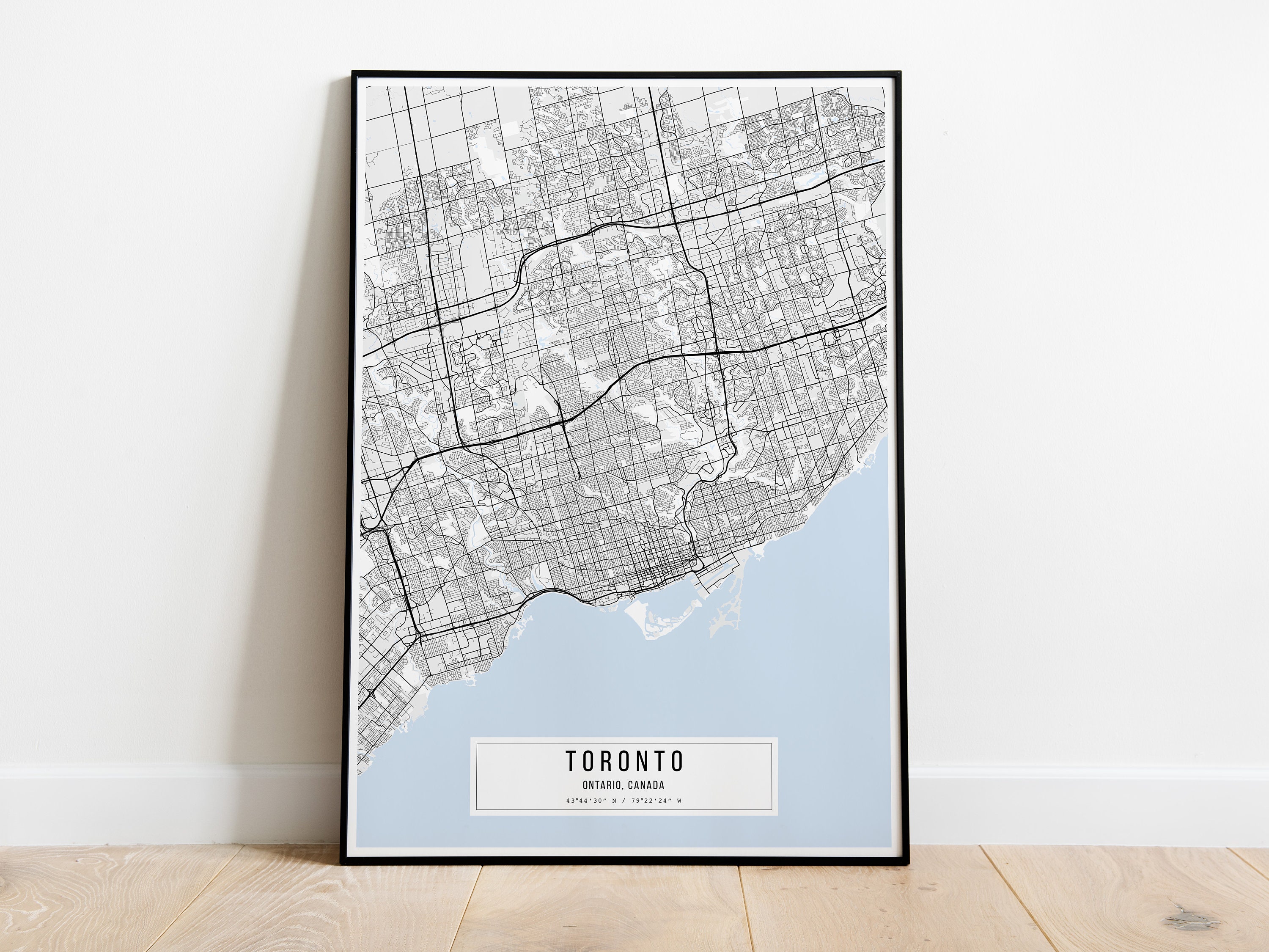 Toronto White Map Poster Toronto Home Decor Toronto Classic Etsy