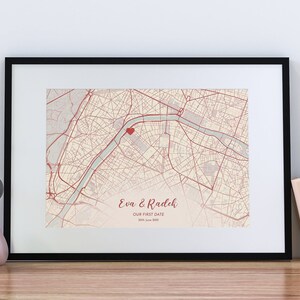 Wo wir uns getroffen haben Karte, Valentinstag Geschenk, Jahrestag Geschenk, Verlobungsgeschenk, erstes Treffen, wo alles begann, Familiengeschenk, unser erstes Date