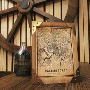 Washington Grunge kaart Poster, Washington Street kaart, Washington kaart Poster, Washington kaart afdrukken, Washington Home Decor, kaart van Washington