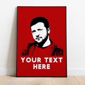 Custom Zelensky Portrait - Wall Art Print - President Of Ukraine Printable Wall Art - Stand With Ukraine Poster - Custom Poster