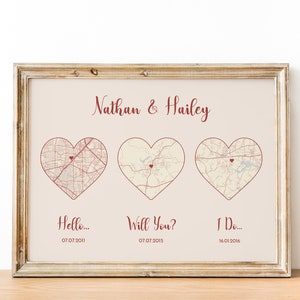 Hello Will You I Do, Valentinstag Geschenk, Fern, Hochzeitsgeschenk, 1. Jahrestag, Verlobungsgeschenk, Wo alles begann, Liebesgeschichte