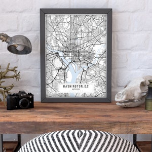 Washington D.C Karte, Washington D.C Karte Poster, Washington D.C Klassische Karte Poster, Washington Stadtplan, USA Karte Drucken, Geschenk für Ihn für Sie