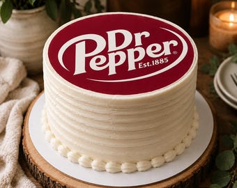 DrPepper edible image cake topper