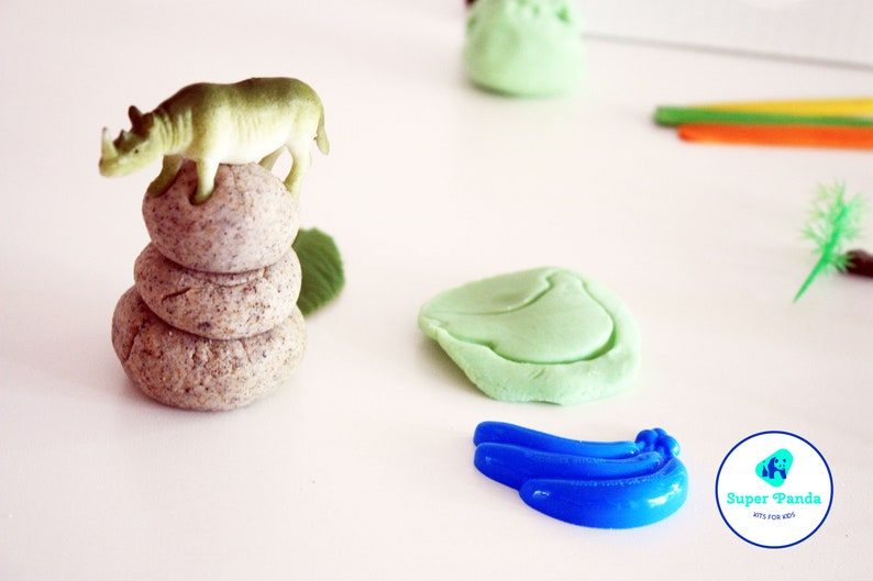 Animals|Loose Parts|Panda| Panda Play dough Sensory Kit|Montessori|Play dough Box|Zoo