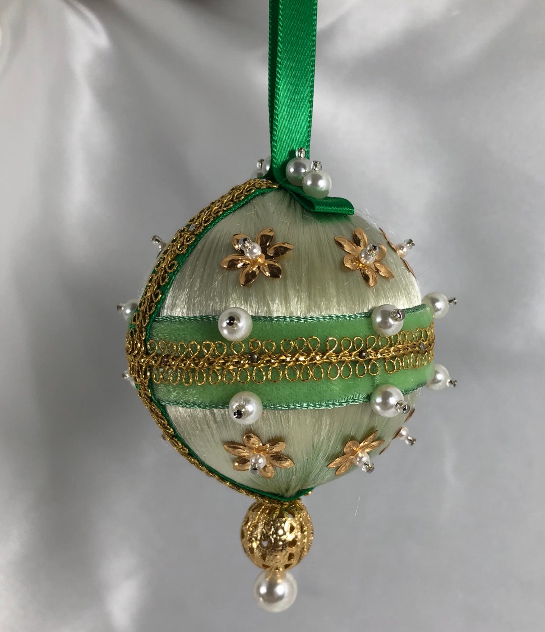 Green and Gold Ornament Etsy
