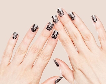 BOGO* ARTIPS Verona, Negro - Elegantes tiras de gel para uñas, pegatinas para uñas, envolturas para uñas, decoración de uñas (Consigue 2 unidades)