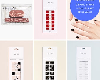 Paquete de la mejor oferta: 13 tiras para uñas y 1 kit de lima de uñas (OFERTA)