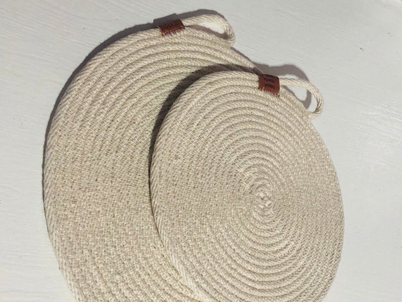 Large Rope Handmade , Coiled Trivets / Hand Woven/ , Hot Pad
