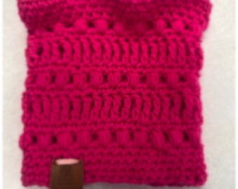Red  Dog Scarf Snood Neck Warmer Cowl, Pink dog collar , Pet Dog Clothes, Puppy Accessories Winter Cowl , Knit ,Crochet. Size small