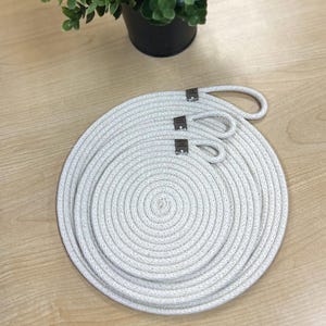 Rope handmade. coiled trivets,  hand woven, hot pad, plant coaster, vase coaster, Minimalist aesthetic, 1/4 inch cotton rope, kitchen acc