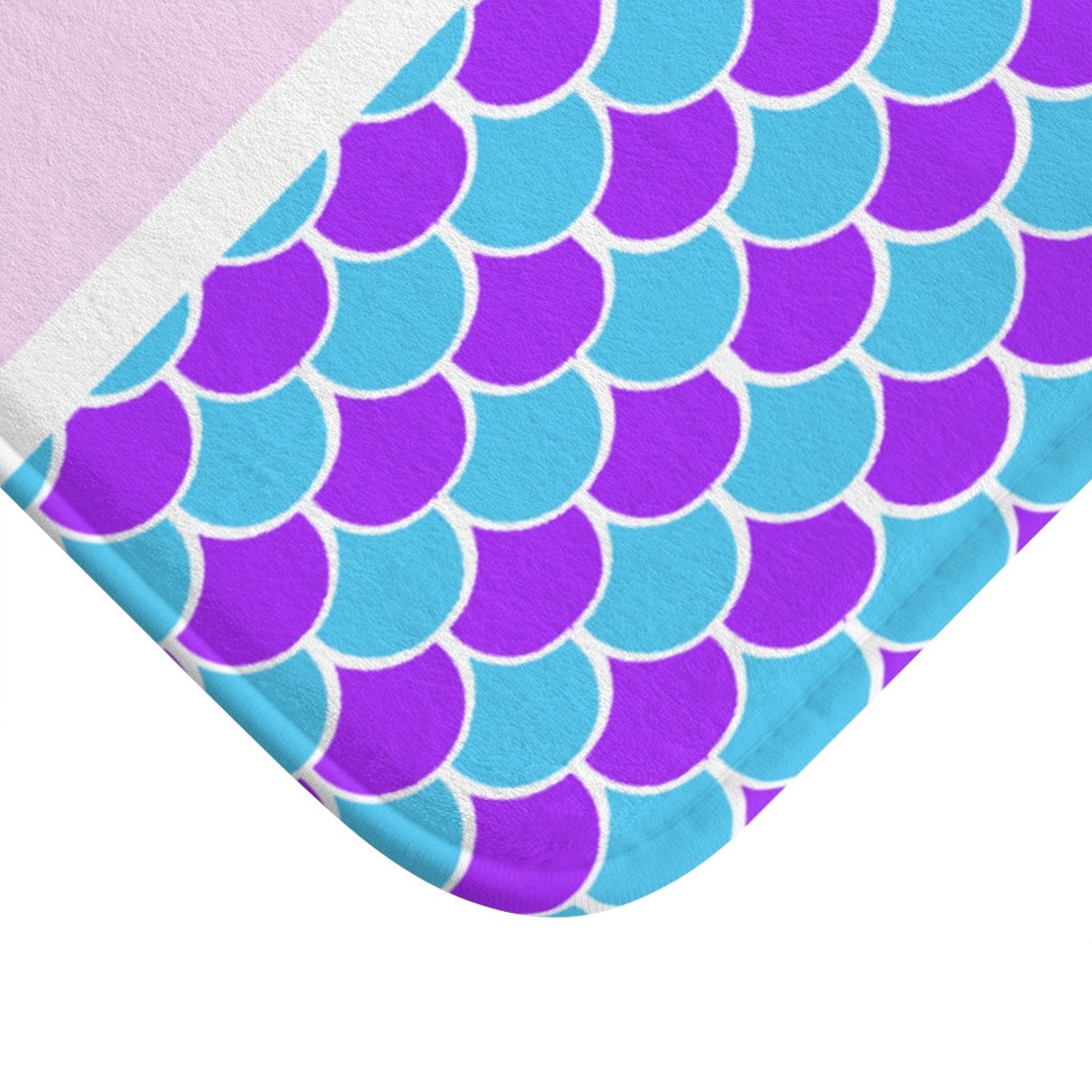 Splish Splash Colorful Kids Bath Mat Mermaid Scales Bath Mat Etsy