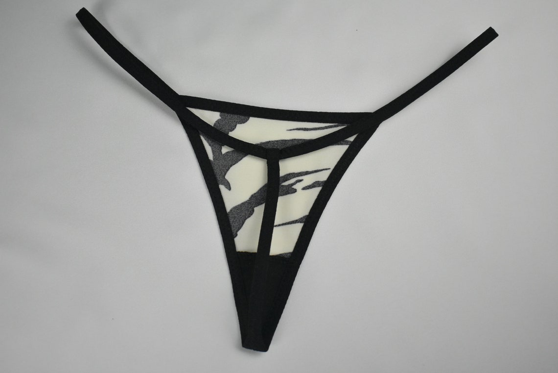 Zebra Print Low Cut Gstring. Sexy Gstring. Exotic Animal Print