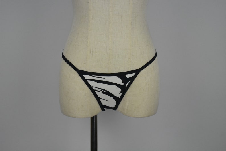 Zebra Print Low Cut Gstring. Sexy Gstring. Exotic Animal Print