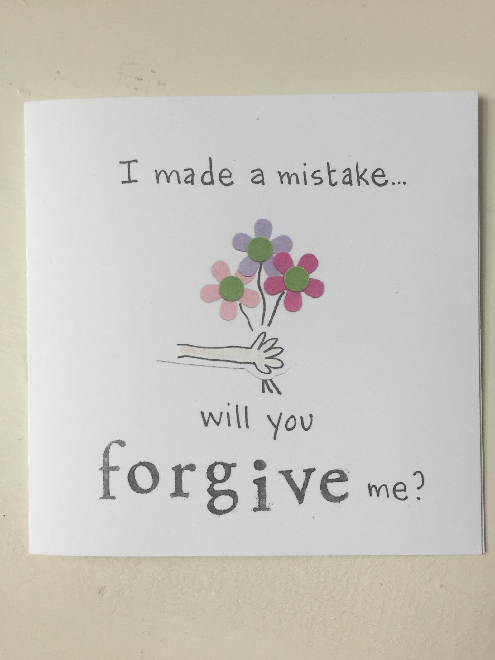 Card Will You Forgive Me | Etsy