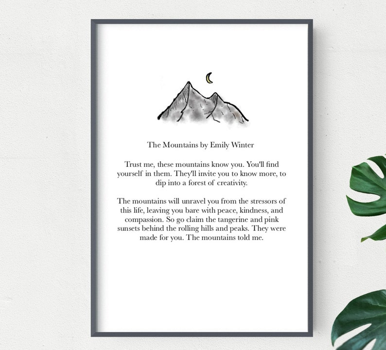 CUSTOM Poem Print Custom Poetry Unique Poem Custom Poem Etsy