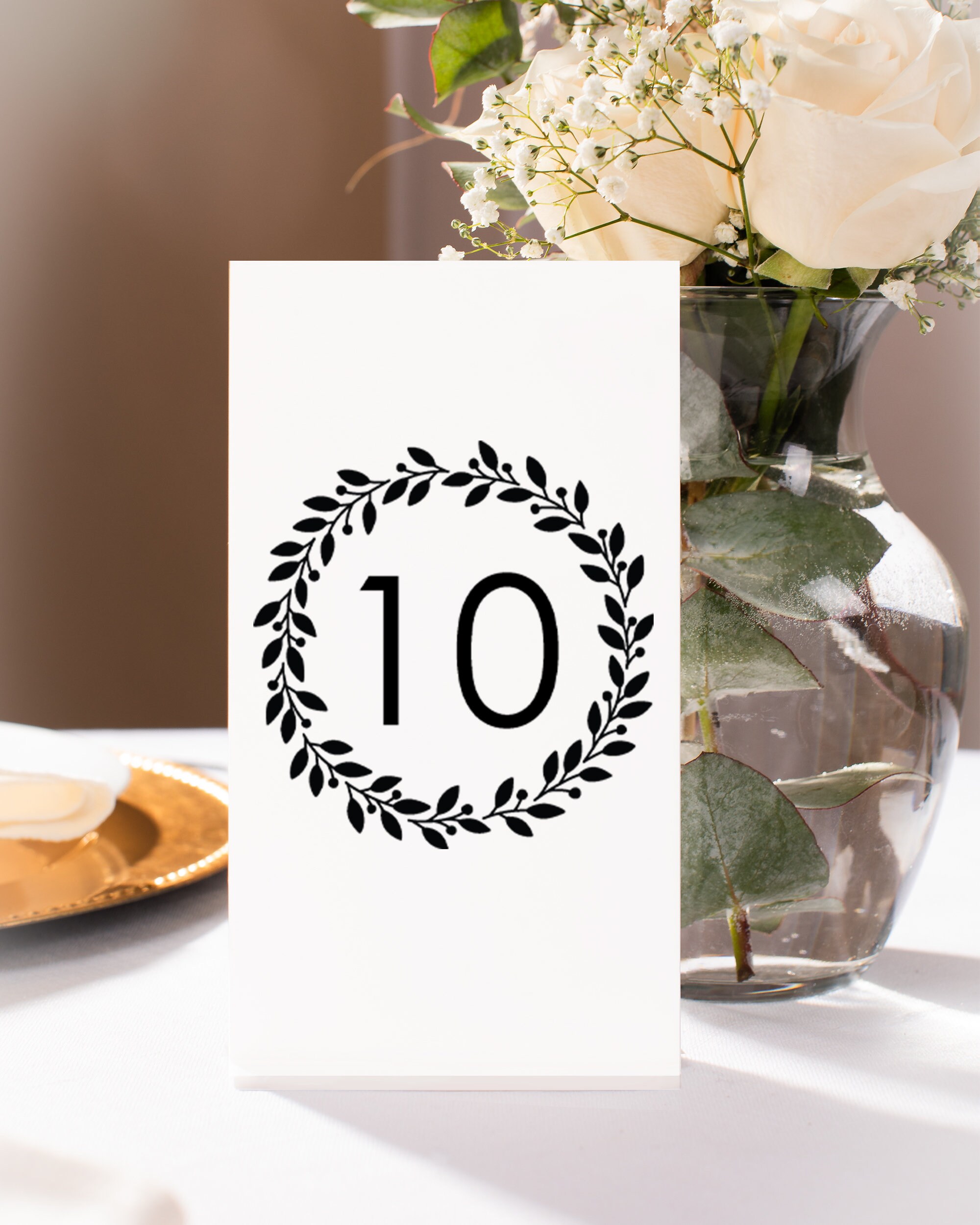 Custom Table Numbers Elegant Modern Wedding Ceremony Table Etsy