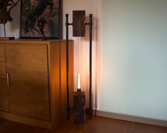 Wooden beam lamp / Industrial lamp / Wooden lamp