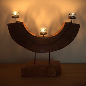 Houten lantaarn/houten sculptuur/kamerdecoratie