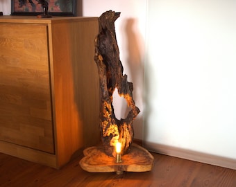 Wooden lamp/floor lamp/floor lamp/decoration/driftwood/old wood