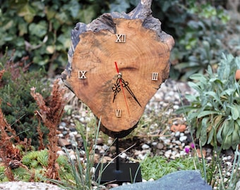 Horloge / Horloge de table en bois / Horloge rustique / Horloge en bois