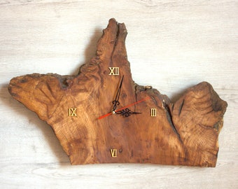 Uhr/ Wanduhr/ Wanduhr aus Holz/ Rustikale Wanduhr