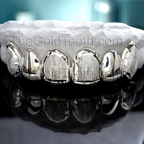 Sterling Silver Grillz 925 Custom Silver Teeth Real Diamond Etsy
